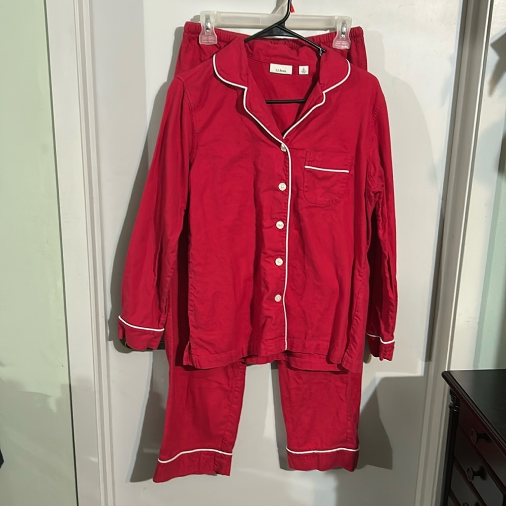 L.L. Bean Red Pajama Set